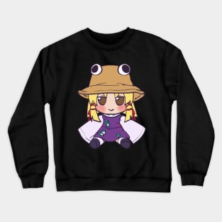 I draw suwako moriya fumo plush / touhou memes Crewneck Sweatshirt